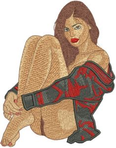 Waiting for you embroidery design