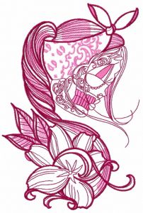 Wild lily 2 embroidery design