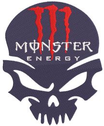 Monster Energy Calavera embroidery design