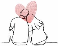 Together love free embroidery design