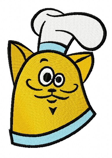 Cat chef 9 machine embroidery design