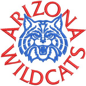 Arizona Wildcats round logo embroidery design