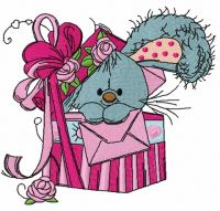 Bunny in the box 2 embroidery design