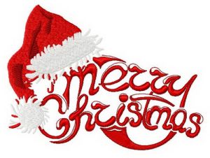Merry X-mas embroidery design