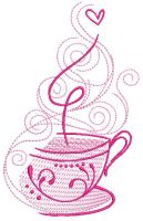 My favorite morning cup free embroidery design