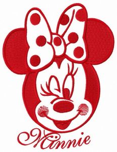 Minnie coquette embroidery design