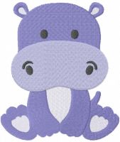 Hippo boy free embroidery design