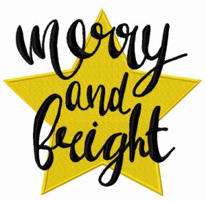 Merry and bright embroidery design