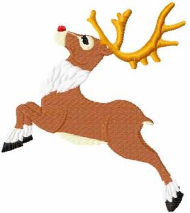 Christmas deer embroidery design