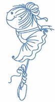 Young ballerina free embroidery design