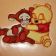 Cute bath towel embroidered with baby Pooh and Tigger