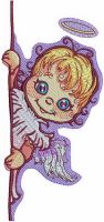 Prankish angel embroidery design