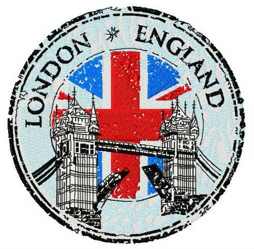 London England machine embroidery design