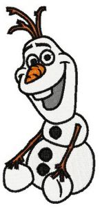 Happy Olaf 2 embroidery design