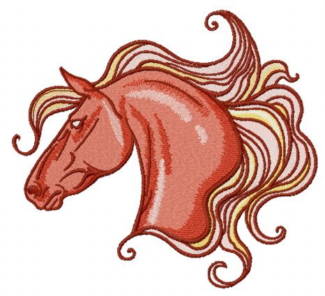 Mettlesome horse 2 machine embroidery design