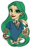 Modern Jasmine embroidery design