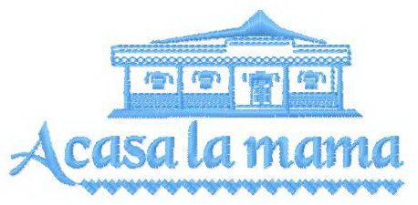 Acasa la Mama logo machine embroidery design