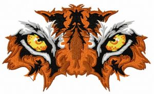 Tiger's eyes embroidery design