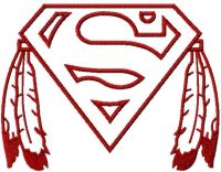  Native Superman logo 2 embroidery design