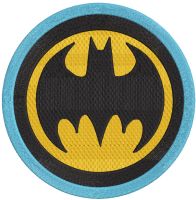 Batman round badge embroidery design