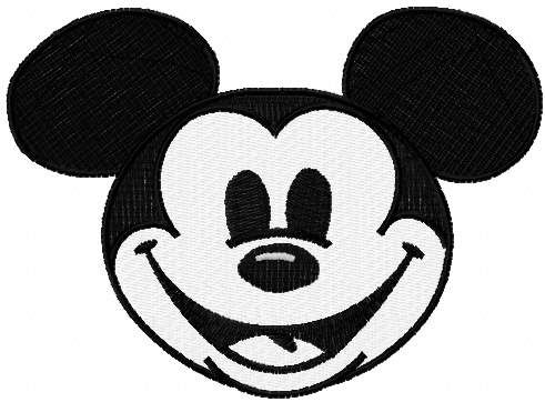 Mickey Mouse face embroidery design 5