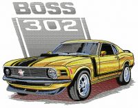 BOSS 302 car embroidery design