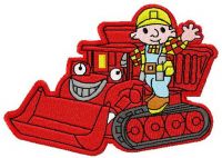 Bob the Builder and bulldozer 2  embroidery design