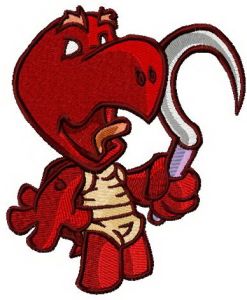 Turtle with sickle embroidery design