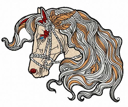 Romantic horse 6 machine embroidery design