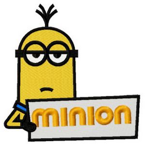 Minion sign embroidery design