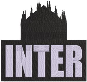 Inter Milan Fan logo embroidery design