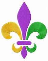 Mardi Gras Fleur-de-lis embroidery design