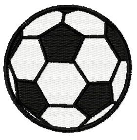 Football ball machine embroidery design