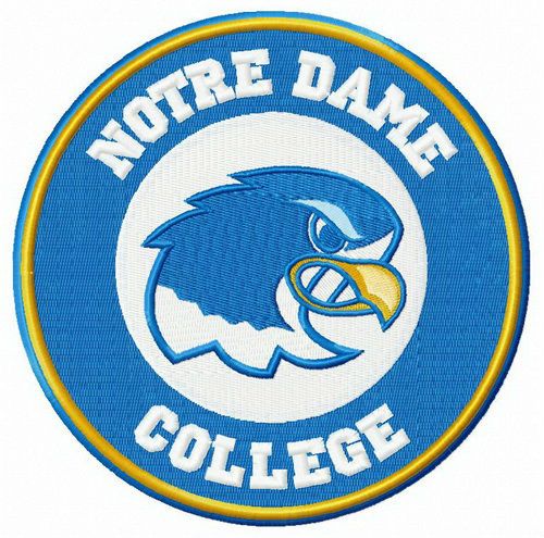 Notre Dame Falcons logo machine embroidery design