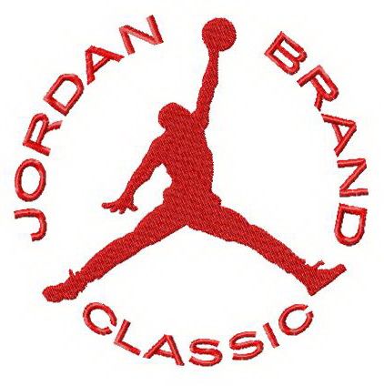 Jordan Brand Classic logo machine embroidery design
