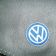 Embroidered Volkswagen logo on blanket