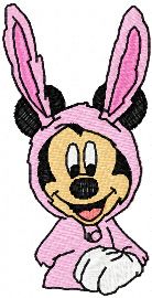Easter bunny Mickey Mouse machine embroidery design