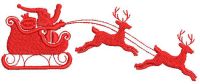 Christmas sleigh with reindeer free embroidery design