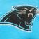 Carolina Panthers design on dog jacket embroidered