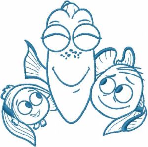 Nemo Marlin Dory 3 embroidery design