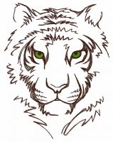 White tiger 2 embroidery design