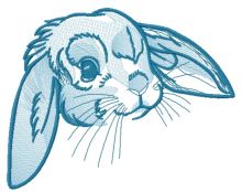 Lop-eared bunny 6 embroidery design