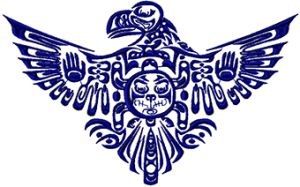 Diseño de bordado del águila india