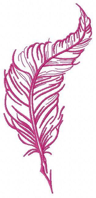 Feather 42 machine embroidery design