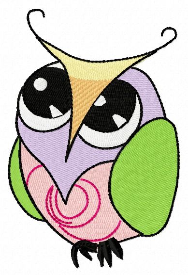 Bizarre owl 6 machine embroidery design
