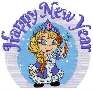 Snow maiden embroidery design