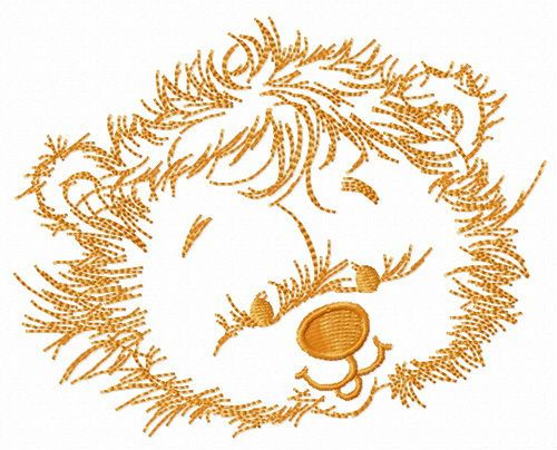 Lion head machine embroidery design