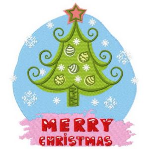 New Year tree 2 embroidery design