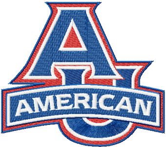 American University logo machine embroidery design