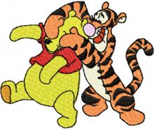 Winnie Pooh and Tigger 2 embroidery design